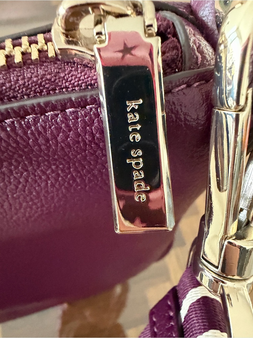 kate spade Plum Leather Crossbody with Gold Hardware - Picture 4 of 6